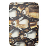 Tapis De Bain Pingouin noir et doré (devant Vertical)