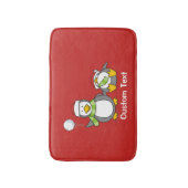 Tapis De Bain Pingouins de Noël (Devant (Vertical))