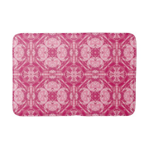 Tapis De Bain Pink Abstrait doux Motif Mandala