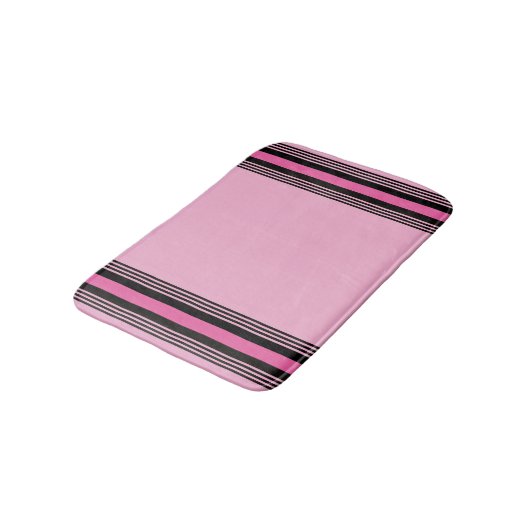 Tapis De Bain Pink and Black Bath Mat (Angle)