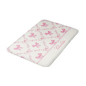 Tapis De Bain Pink Bow Coquette Bath Mat (Angle)