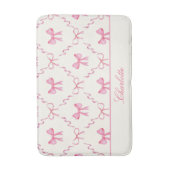 Tapis De Bain Pink Bow Coquette Bath Mat (Devant (Vertical))
