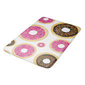 Tapis De Bain Pink & Brown Sprinkt Donuts Moderne Amusant mignon (Angle)