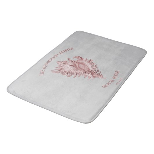 Tapis De Bain Pink Conch Shell Bath Mat (Angle)