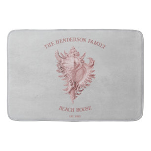 Tapis De Bain Pink Conch Shell Bath Mat