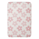 Tapis De Bain Pink Cream Daisy Flowers Retro Pattern (devant Vertical)