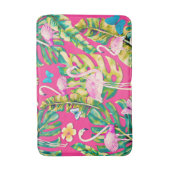 Tapis De Bain Pink Flamingos Tropical Botanical Butterfly (Devant (Vertical))