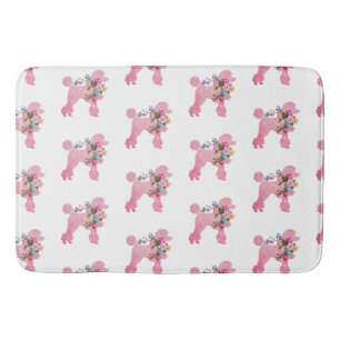 Tapis De Bain Pink French Poodle accent