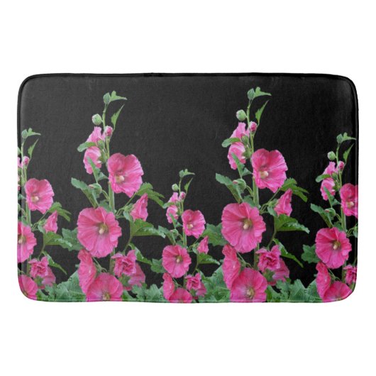 Tapis De Bain Pink Hollyhocks (Devant)
