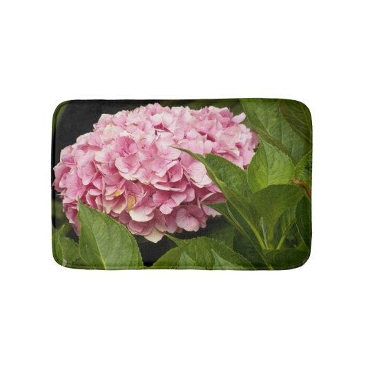 Tapis De Bain Pink Mophead Hydrangea Floral (Devant)