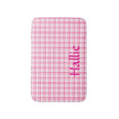 Tapis De Bain Pink Plaid Pattern Absorbent Pet Mat (Devant (Vertical))