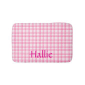 Tapis De Bain Pink Plaid Pattern Absorbent Pet Mat (Devant)