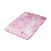 Tapis De Bain Pink Princess Hearts Stars Crowns Parties scintill (Angle)