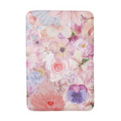 Tapis De Bain Pink & Purple Floral Pattern (Devant (Vertical))