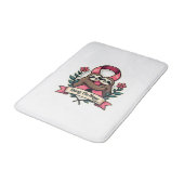 Tapis De Bain Pink Ribbon Sloth Support Vintage Awareness Art (Angle)