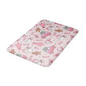 Tapis De Bain Pink Santa Christmas Bath Mat (Angle)