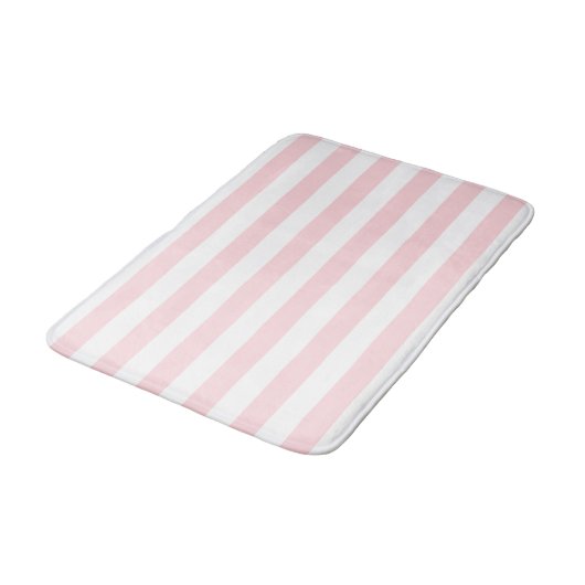 Tapis De Bain Pink & White Stripe Bathmat (Angle)