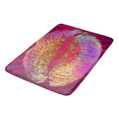 Tapis De Bain Pink Zebra Print Rainbow Gold Parties scintillant (Angle)