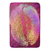 Tapis De Bain Pink Zebra Print Rainbow Gold Parties scintillant (devant Vertical)