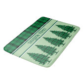 Tapis De Bain Pins De Tarte Vert Noir Cosy (Angle)