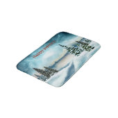 Tapis De Bain Pins enneigés près d'un lac  (Angle)