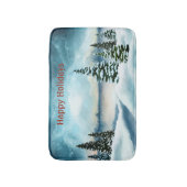 Tapis De Bain Pins enneigés près d'un lac  (Devant (Vertical))