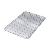 Tapis De Bain Pintuck look blanc et or élégant (Angle)