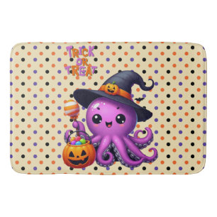 Tapis De Bain Pique ou traitement Halloween à la pieuvre
