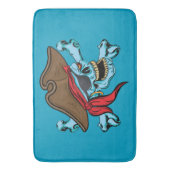 Tapis De Bain Pirate crâne et os croisés (devant Vertical)