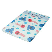 Tapis De Bain Pirate Octopus, Pirate Jellfish, Mer, Votre Nom (Angle)