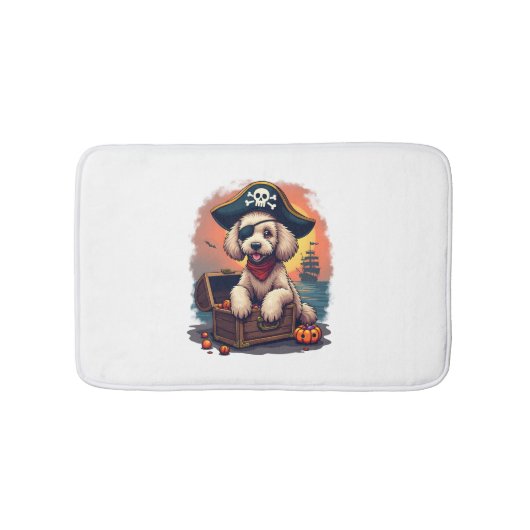 Tapis De Bain Pirate Poodle Plunder (Devant)
