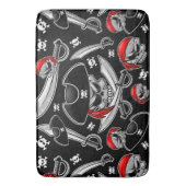 Tapis De Bain Pirate Skull avec Sabres croisés (devant Vertical)