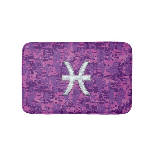 Tapis De Bain Pisces Zodiac Connexion Fuchsia Camion numérique r (Devant)
