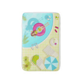 Tapis De Bain Piscine fille en bikini plage d'été (Devant (Vertical))