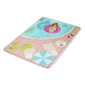 Tapis De Bain Piscine fille en bikini plage d'été (Angle)