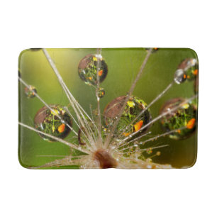 Tapis De Bain Pissenlit et gouttelettes d'eau