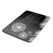 Tapis De Bain Pissenlit noir et blanc (Angle)