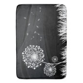 Tapis De Bain Pissenlit zwart-wit Badmat (Voorkant Verticaal)