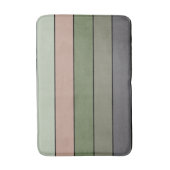Tapis De Bain Pistachio Coquille verte Pêche pourpre rayures (Devant (Vertical))