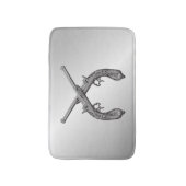 Tapis De Bain Pistolets de duel argent (Devant (Vertical))