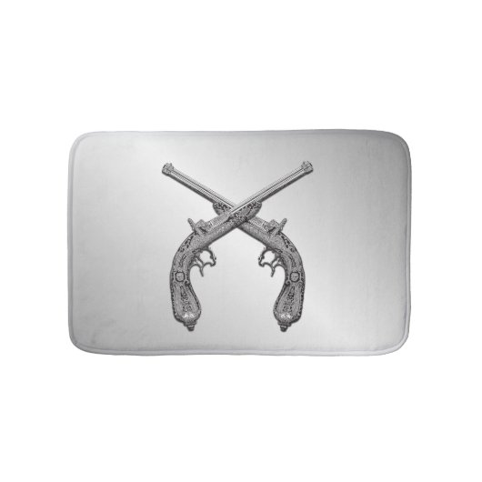 Tapis De Bain Pistolets de duel argent (Devant)