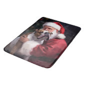 Tapis De Bain Pitbull avec Noël Festif du Père Noël (Angle)