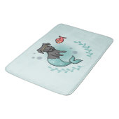 Tapis De Bain Pitbull de sirène (Angle)