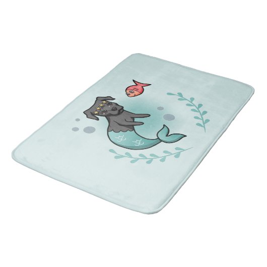 Tapis De Bain Pitbull de sirène (Angle)