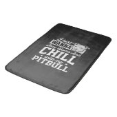Tapis De Bain Pitbull Reste à la Maison et Design Chill (Angle)