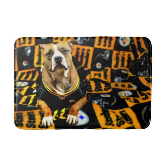 Tapis De Bain Pitbull Secourt Dog Football Fanatic (Devant)