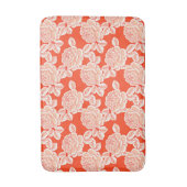 Tapis De Bain Pivoine florale dessinée à la main (Devant (Vertical))