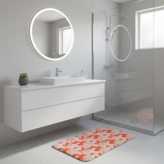 Tapis De Bain Pivoine florale dessinée à la main