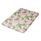 Tapis De Bain Pivoines roses (Angle)