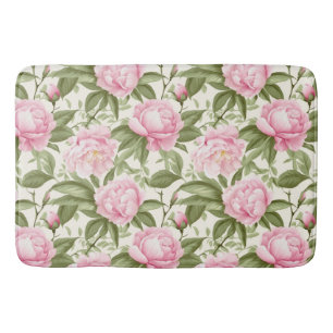 Tapis De Bain Pivoines roses
